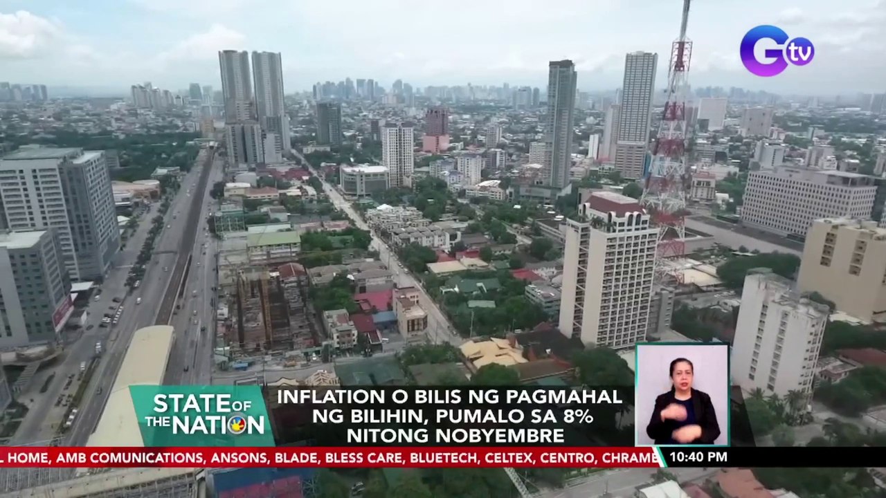 Inflation o bilis ng pagmahal ng bilihin, pumalo sa 8% nitong Nobyembre | SONA