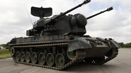 Deutscher "Gepard"-Panzer fängt russische Rakete ab