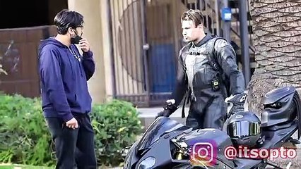 FUNNIEST MOTORCYCLE UBER PRANK! - EATING CUSTOMERS ORDERS!