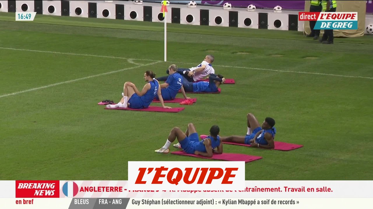 Mbappé absent de l'entraînement collectif  - Foot - CM 2022 - Bleus