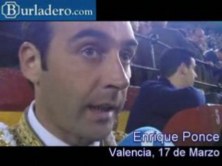 Declaraciones de Enrique Ponce en Valencia