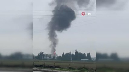 Sakarya'da lastik fabrikasında yangın