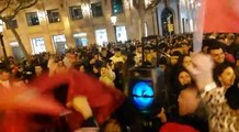 Celebracions i festes a Barcelona per la victòria del Marroc al Mundial de Futbol