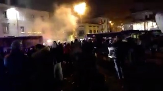 Prato, la gioia dei tifosi marocchini dopo la vittoria contro la Spagna