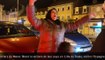 Les supporters du Maroc fêtent, au Creusot, la victoire de leur pays sur l'Espagne, au mondial