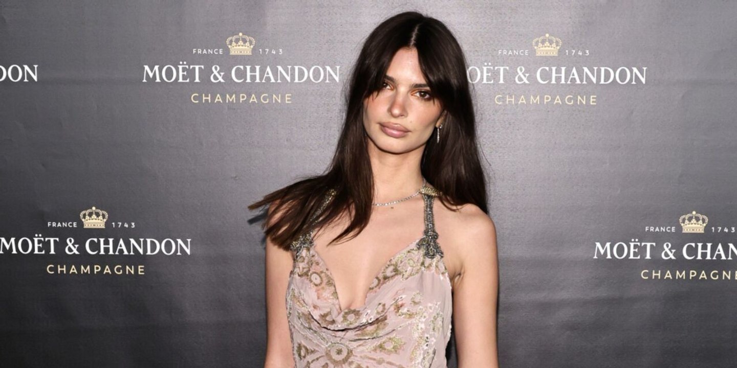 Emily Ratajkowski Wore the Most Y2K Backless Halter Dress