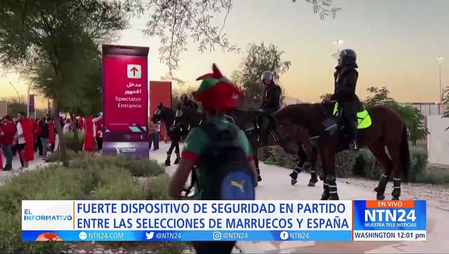 Así fue el dispositivo de seguridad implementado en el partido entre Marruecos y España en el Mundial de Qatar