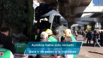 Circulación en Periférico Sur es reabierta, tras choque de autobús turístico