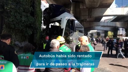 Circulación en Periférico Sur es reabierta, tras choque de autobús turístico