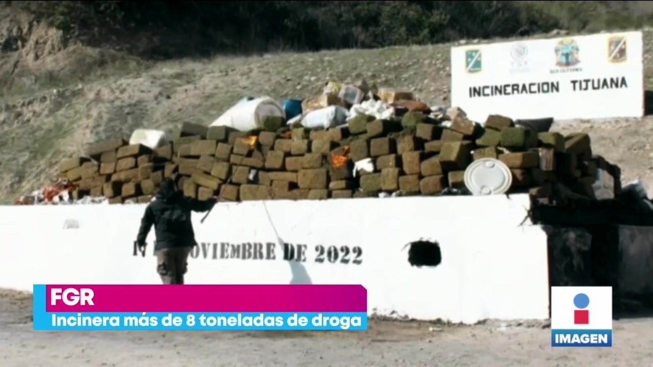 FGR incinera narcóticos en Tijuana, Baja California