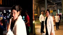Kacha Badam fame Anjali Arora was Spotted at Mumbai Airport, Video goes Viral | FilmiBeat