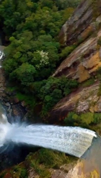 Wait for it...Waterfall dive drone view. Sutherland Shire Sydney Australian. Travel Adventures.