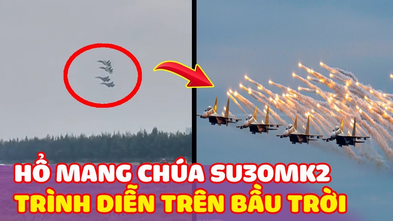“Hổ mang chúa” Su-30MK2 trình diễn “MÃN NHÃN” t...
