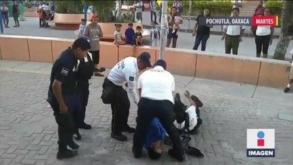 Abuso policiaco en Oaxaca manda al hospital a repartidor de refrescos