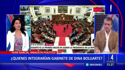 Ivan García sobre presidenta Dina Boluarte: “Tiene enormes desafíos y retos gigantescos”