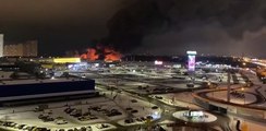 حريق ضخم في متجر في موسكو