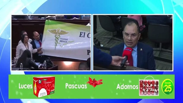 Médicos Diputados protestan en el Congreso Nacional exigiendo cumplimiento a los derechos de personal médico