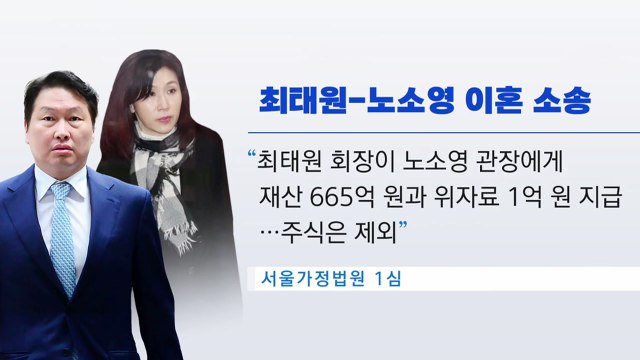 [뉴스라이더] 법원 최태원, 재산 분할 665억 ...노소영 웃지 못한 이유는? / YTN