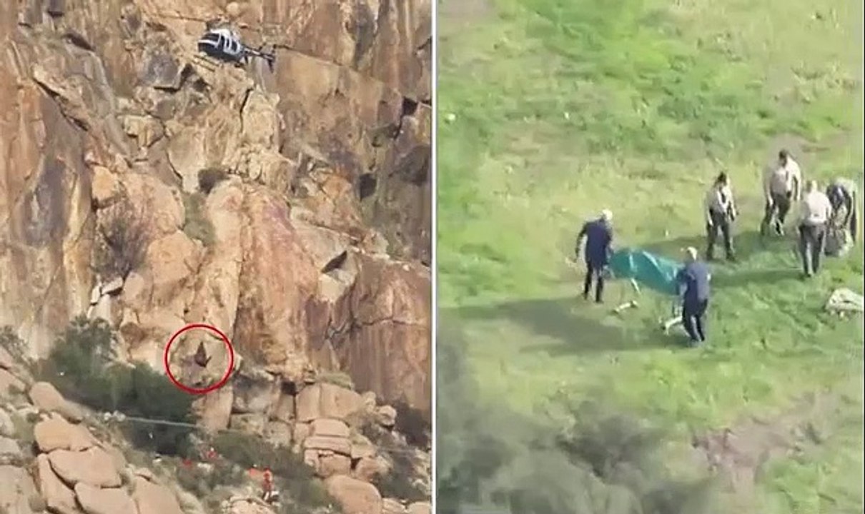 Mountaineers watch in horror as solo climber, 22, falls 200 feet to his death from San Diego's El Cajon Mountain before search-and-rescue team had to hike two hours on foot to retrieve his body