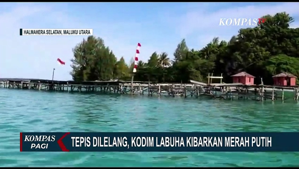 Tepis Isu Lelang Pulau, Kodim 1509 Labuha Kibarkan Bendera Merah Putih di Kepulauan Widi