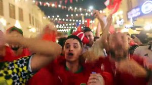 ◤2022卡塔爾世界杯◢摩洛哥球迷疯狂庆祝