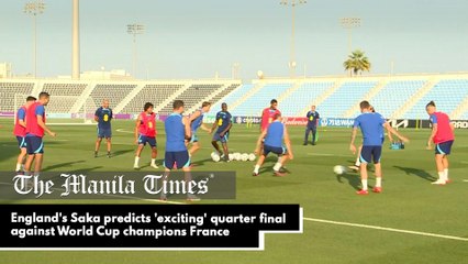 England's Saka predicts 'exciting' quarter final against World Cup champions France