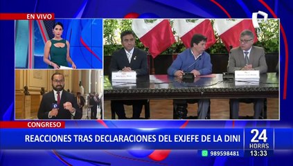 Reacciones en el Congreso tras revelaciones del exjefe de la Dini