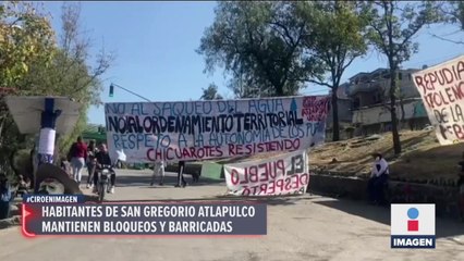Habitantes de Xochimilco mantienen bloqueo como protesta contra obra hidráulica