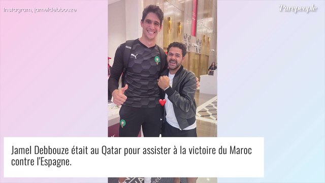 Coupe du monde : Jamel Debbouze fête la victoire du Maroc, photo saisissante avec le gardien qui lui met deux têtes !