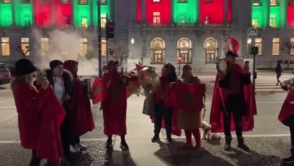 SAN FRANCİSCO - ABD'de yaşayan Faslı futbolseverlerin çeyrek final coşkusu