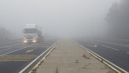 BOLU DAĞI'NDA SİS ETKİLİ OLDU