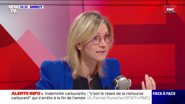 Agnès Pannier-Runacher sur l'indemnité carburant: C'est un dispositif ouvert à tous ceux qui ont besoin de leur voiture pour aller travailler