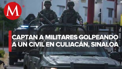 Soldados golpean a un joven detenido en Culiacán