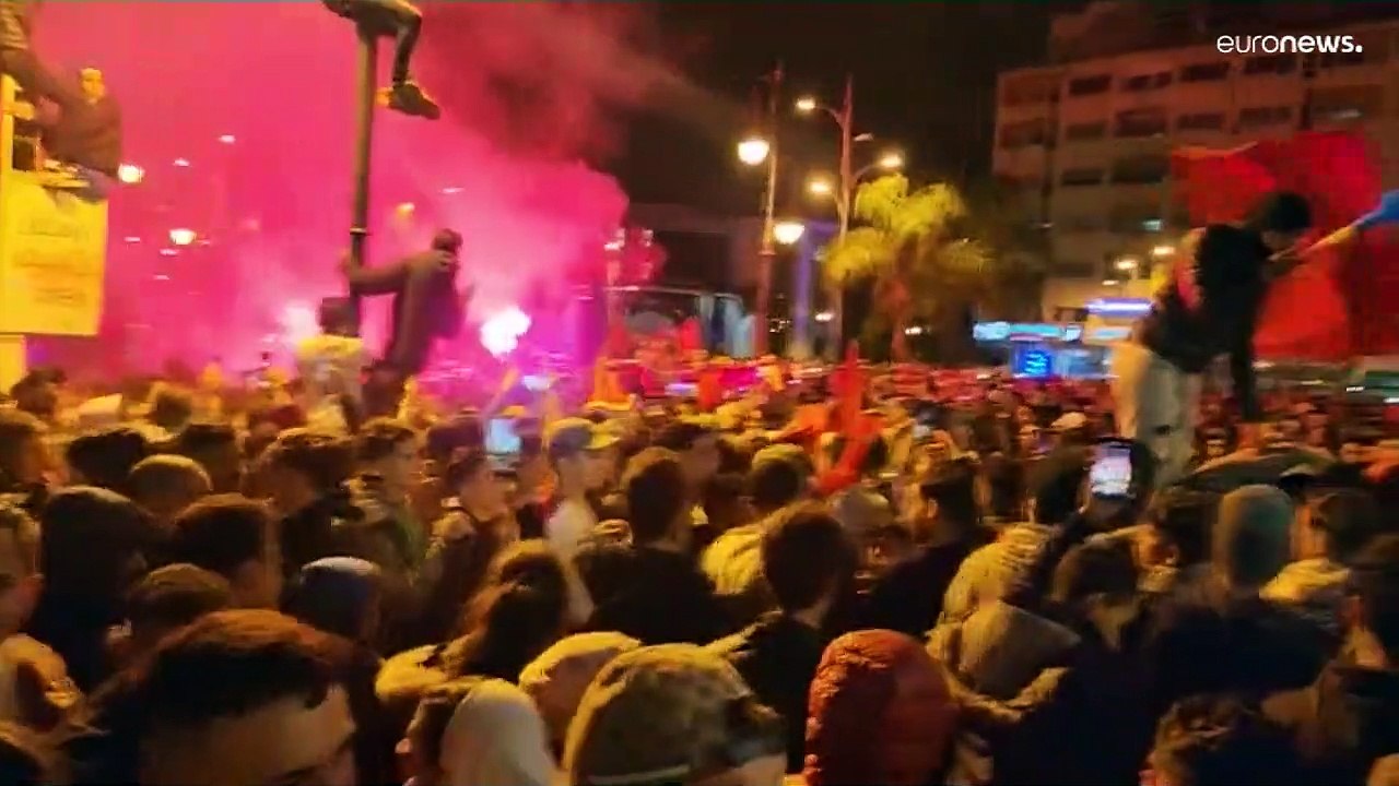 Auch König Mohammed VI. feierte mit - Fans bejubeln Marokkos WM-Triumph
