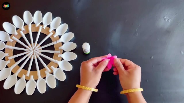 Beautiful Wall Hanging Craft Using Plastic Spoons