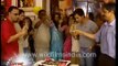 Vidya Balan stuffs cake in Saif Ali Khan's mouth, Dia Mirza, Raima Sen at Parineeta success party