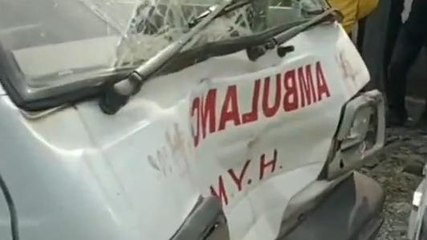 प्रदेश के सबसे बड़े MY अस्पताल की एंबुलेंस ने बुजुर्गों को मारी टक्कर, ड्राइवर फरार