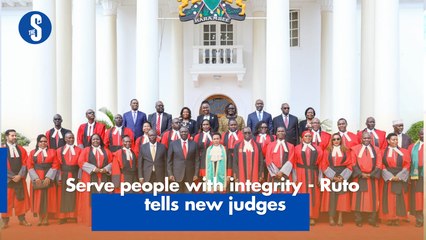Serve people with integrity - Ruto tells new judges