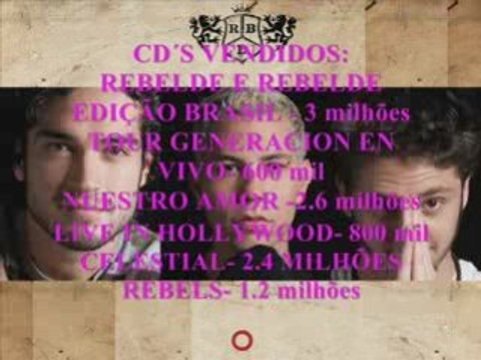 Promoção  RBD Tour Empezar Desde Cero VIEJITAS ROCK´S