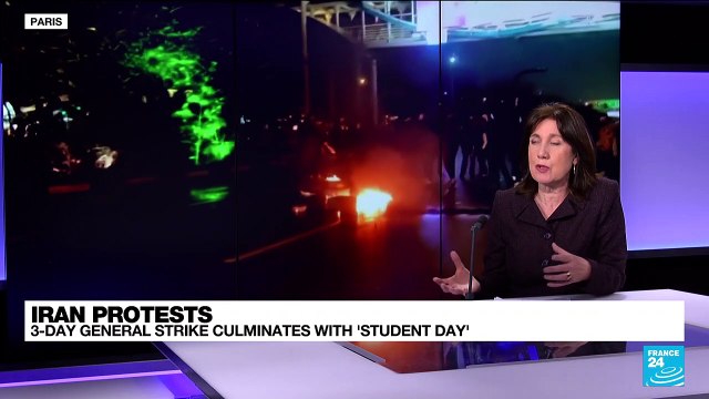 Iran protests: Three-day general strike culminates on 'Students day'