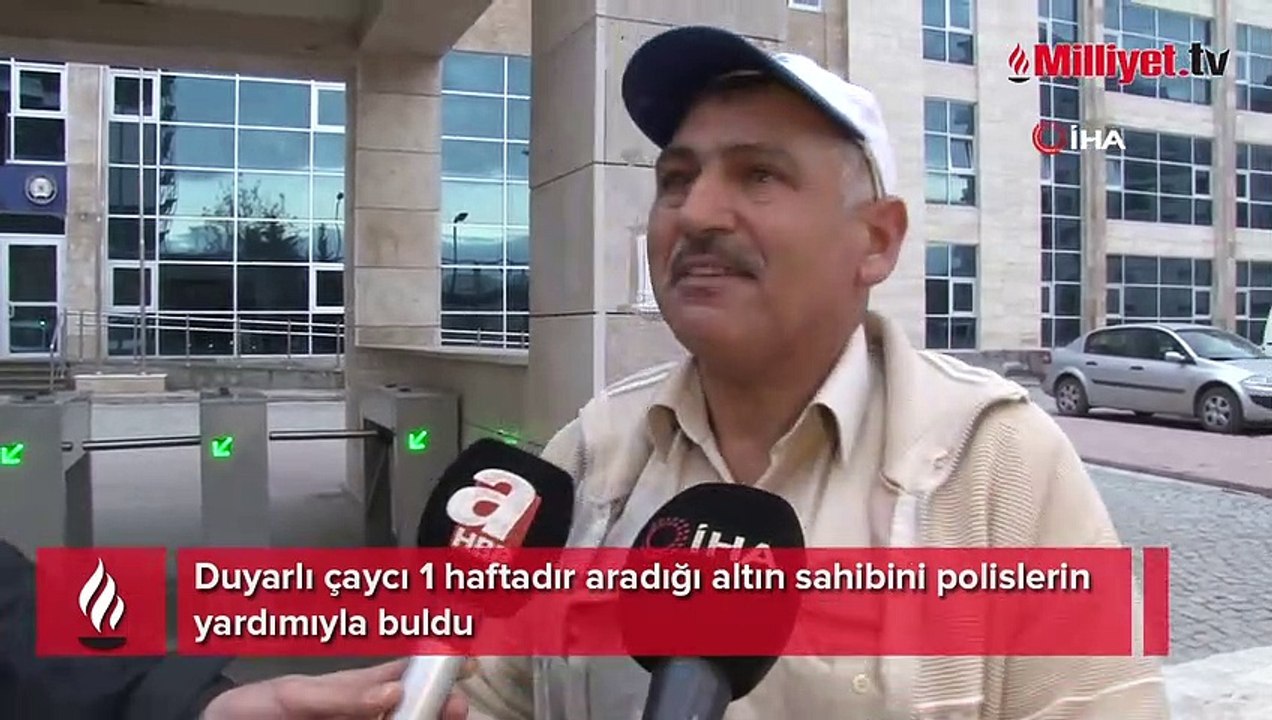Duyarlı çaycı 1 haftadır aradığı altın sahibini polislerin yardımıyla buldu