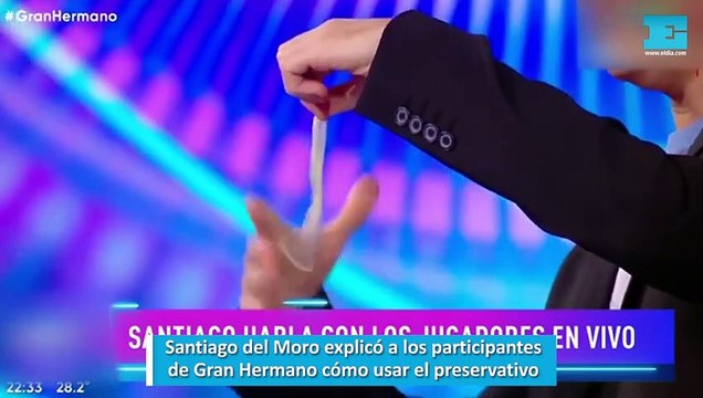 Santiago del Moro explicó a los participantes de Gran Hermano cómo usar el preservativo