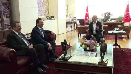 Kılıçdaroğlu TOBB Başkanı Hisarcıklıoğlu başkanlığındaki heyeti kabul etti