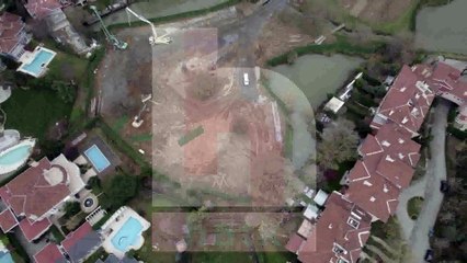 Kemer Country'de inşaat yürütme kararını dinlemedi: Tahribat drone ile görüntülendi