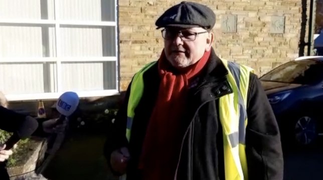 Sheffield City Council leader Terry Fox at the scene of the gas flood in Stannington.