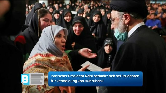 Iranischer Präsident Raisi bedankt sich bei Studenten für Vermeidung von «Unruhen»