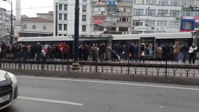 Kabataş-Bağcılar tramvay hattında arıza
