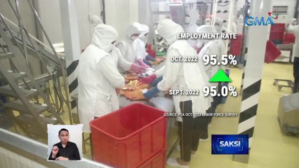Unemployment nitong Oktubre, bumaba; employment rate, tumaas kahit nabawasan ang mga may trabaho | Saksi