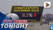 China’s exports, imports dive in November