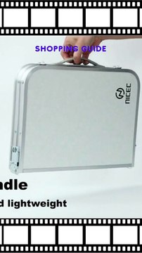 Nice C Card Table, Folding Camping Table Adjustable Height, Picnic, Outdoor, Portable Lightweight Aluminum, with Carry Handle for Beach, Picnic, Cooking, Festival, Indoor, Office (Small) - Sports & Outdoors